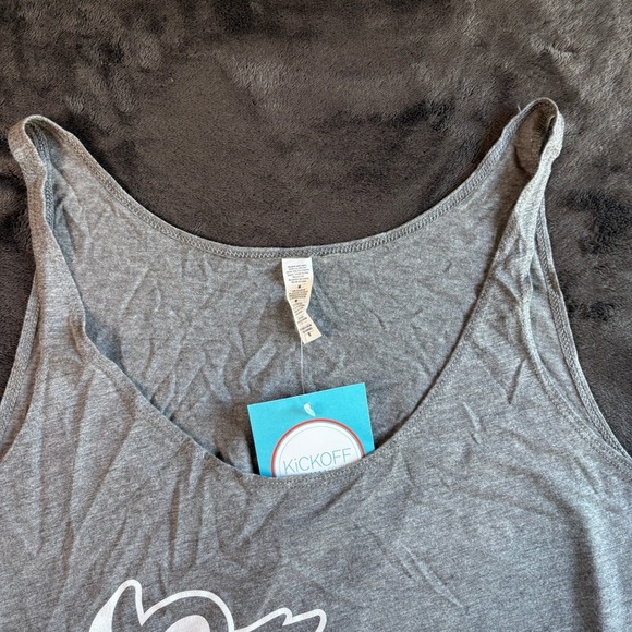 Gray Stay Okie Tank Top Women's Size M Sleeveless‎ Casual Oklahoma Graphic Tee - Picture 4 of 5